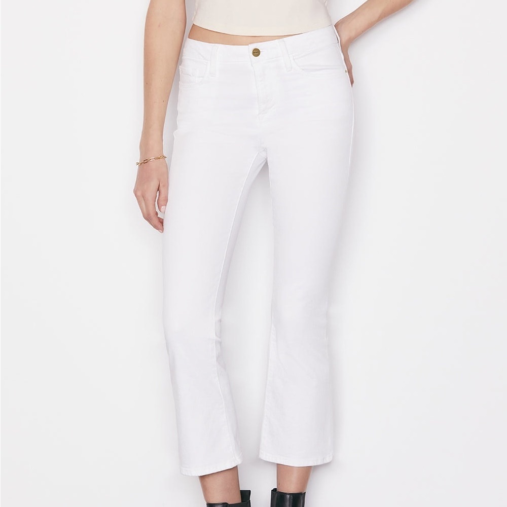 Frame Denim White Cropped Pants